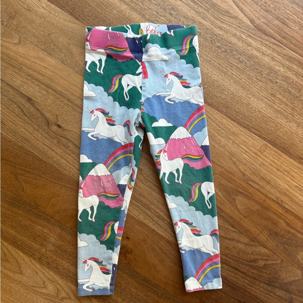 Mini Boden Unicorn Rainbow Leggings Tights 3-4Y 3T 4T Girls Toddler